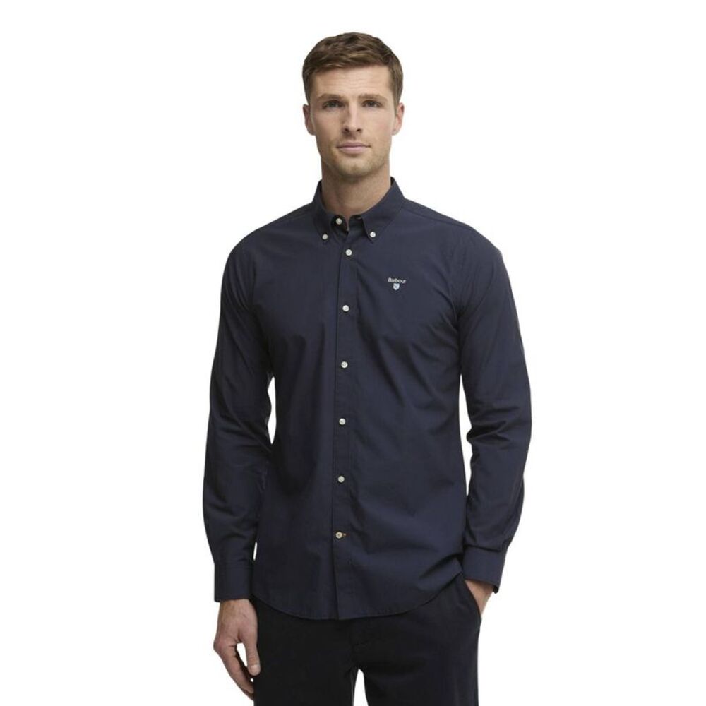 Barbour Blue Cotton Dress Men's Shirt